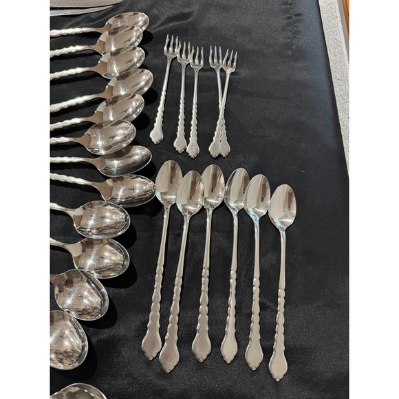 Oneida Community Stainless CELLO Flatware Set Betty Crocker 107 Pcs with Serving - Picture 8 of 14